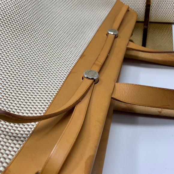 Hermes herbag hand bag beiges canvas - Picture 5 of 16